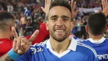 Matías Zaldivia con la camiseta de Universidad de Chile.