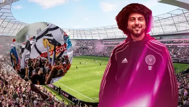 Maximiliano Falcón e hinchas de Colo Colo (Foto tomada de: MLS/Inter Miami/Periscopio)