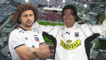 Maximiliano Falcón e Iván Zamorano (Foto tomada de: Top/Dínamo/Colo Colo)