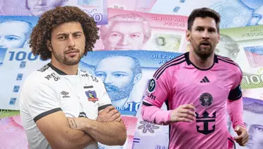 Maximiliano Falcón y Lionel Messi (Foto tomada de: Remitly/Colo Colo/Transfermarkt)