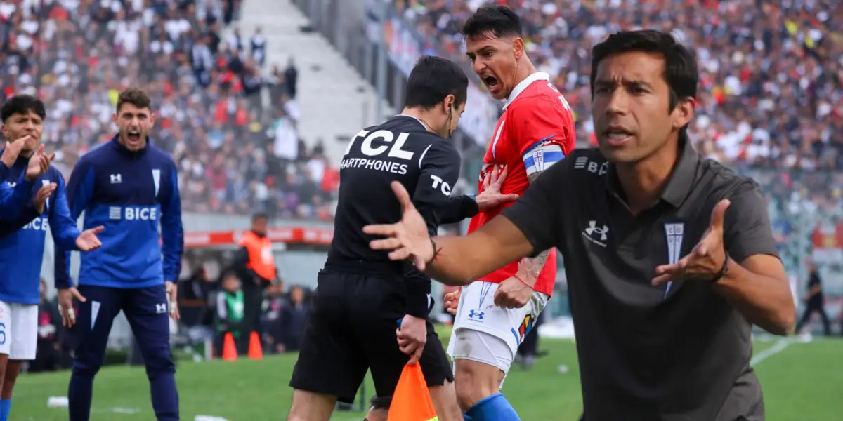 Nicolás Núñez dirigiendo a Universidad Católica.