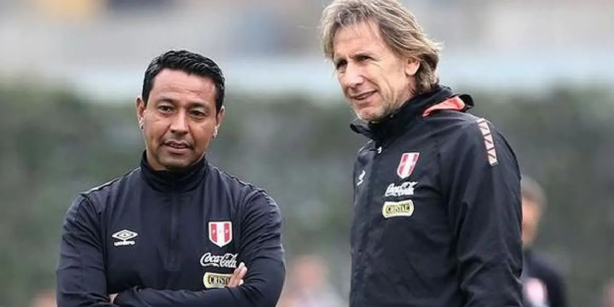 Nolberto Solano y Ricardo Gareca en la selección de Perú,