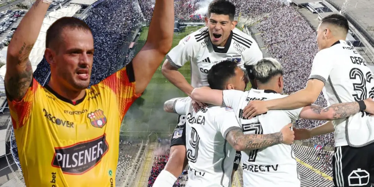 Octavio Rivero y jugadores Colo Colo (Foto tomada de: Colo Colo/API)