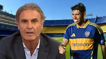 Óscar Ruggeri y Carlos Palacios (Foto tomada de: Free/ESPN/Boca Juniors)