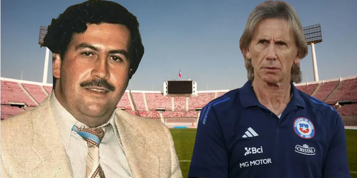 Pablo Escobar y Ricardo Gareca (Foto tomada de: Monumentos/La Tercera/Sport)