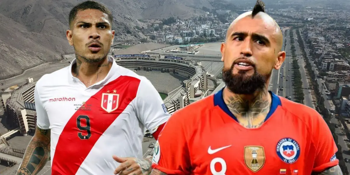 Paolo Guerrero y Arturo Vidal (Foto tomada de: Universitario/Peruano/Strickers)