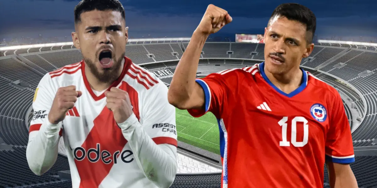 Paulo Díaz y Alexis Sánchez (Foto tomada de: ESPN/River Plate/La Roja)