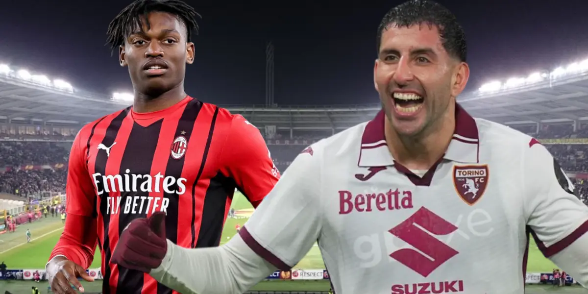 Rafael Leão y Guillermo Maripán (Foto tomada de: Wikipedia/Torino/Transfermarkt)