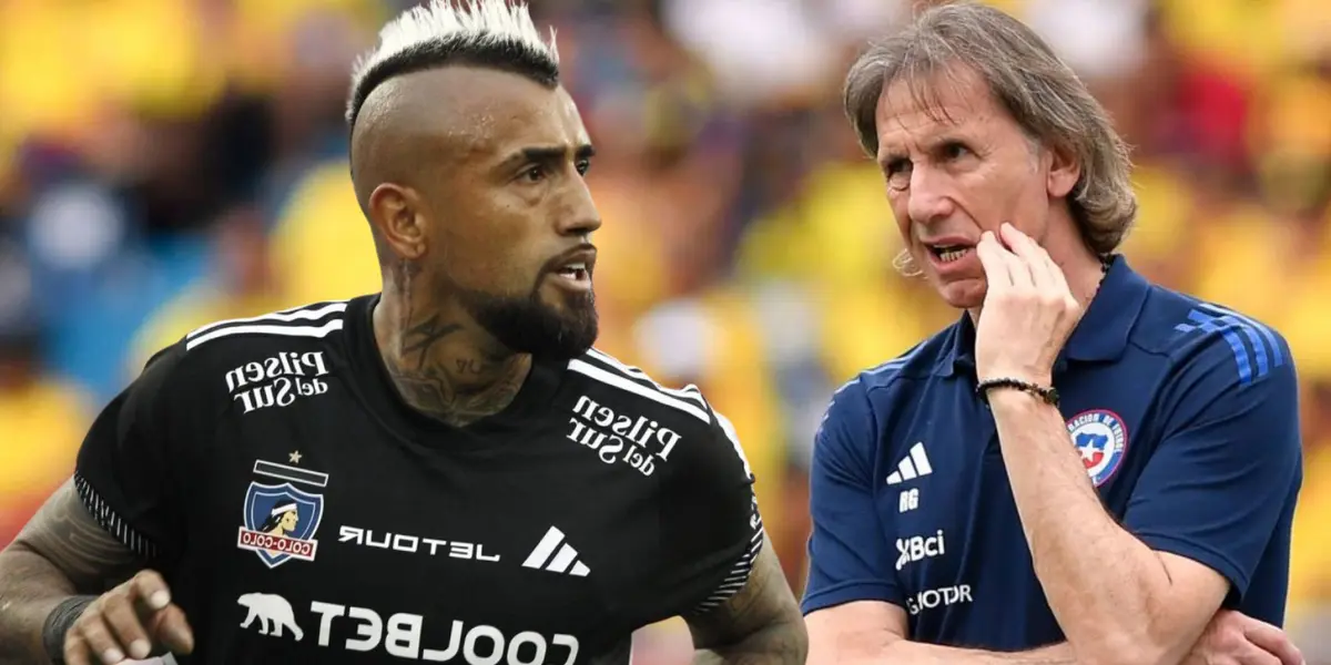 Ricardo Gareca y Arturo Vidal (Foto tomada de: CNN/Colo-Colo)