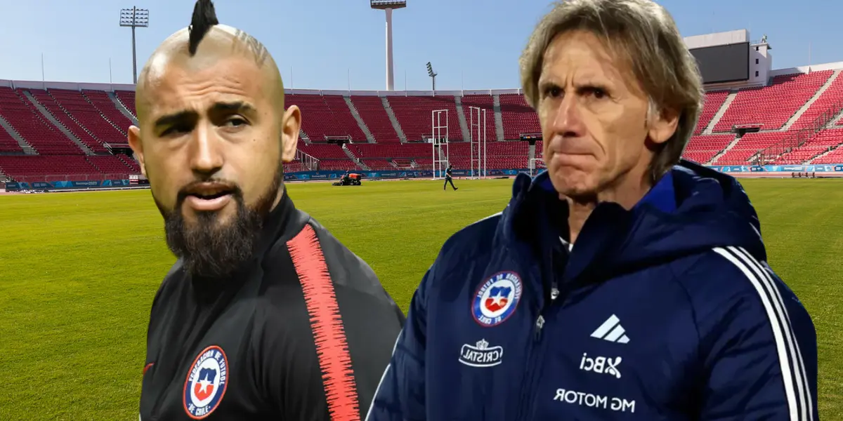 Ricardo Gareca y Arturo Vidal (Foto tomada de: La Tercera/La Roja/Marca)