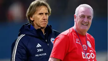 Ricardo Gareca y Gustavo Alfaro (Foto tomada de: Paraguay/La Roja)