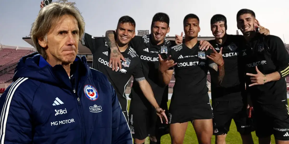 Ricardo Gareca y jugadores de Colo Colo (Foto tomada de: Consejo/Colo Colo/Chile)