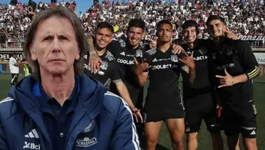 Ricardo Gareca y jugadores de La Roja (Foto tomada de: Colo-Colo/La Roja)