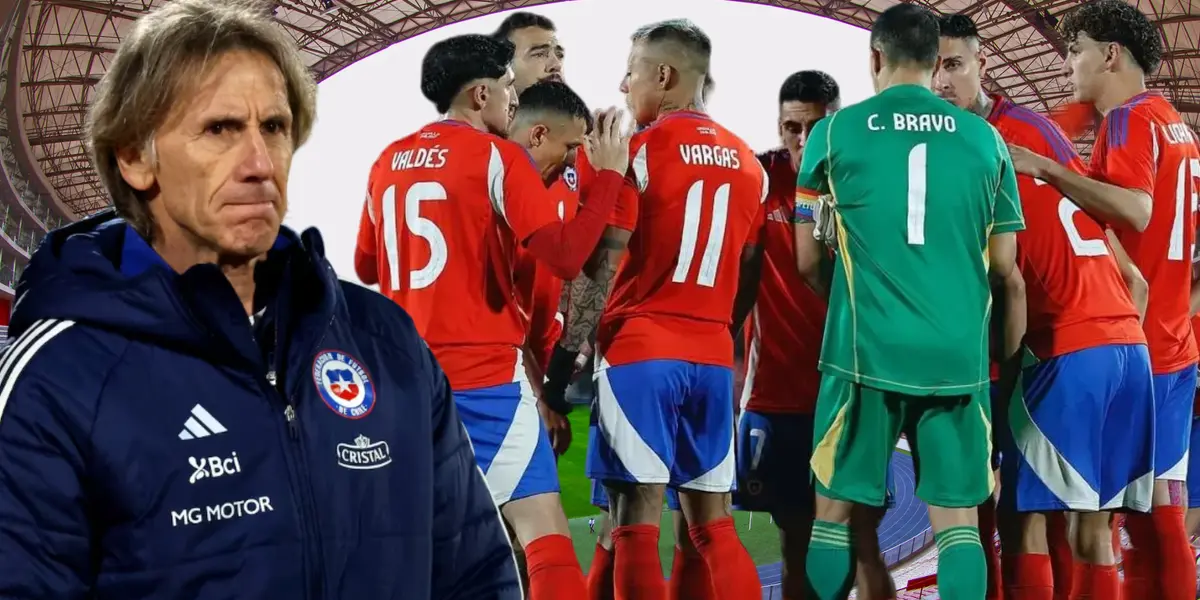 Ricardo Gareca y jugadores de la Roja (Foto tomada de: Perú/RPP/La Tercera)