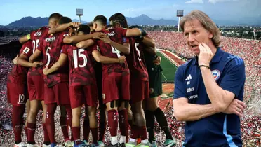 Ricardo Gareca y jugadores de Venezuela (Foto tomada de: Wikipedia/Mundo/Chile)