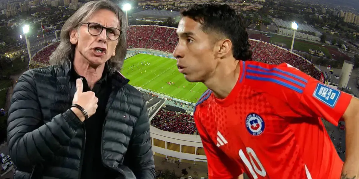 Ricardo Gareca y Luciano Cabral (Foto tomada de: La Roja/LM/TyC)