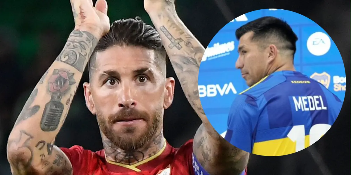 Sergio Ramos y Gary Medel. Foto: redes de Sergio Ramos y Gary Medel.